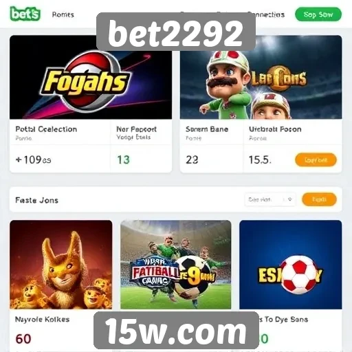 Diferenciais de jogos disponíveis na plataforma bet2292